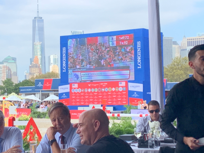 My table was also right near the table where Charles Villoz, the VP of Longines, and Andre Agassi, retired tennis pro and the brand