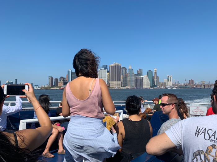 I made it to the ferry terminal just as it began loading passengers. People were already lined up, but I got a spot on the top deck.