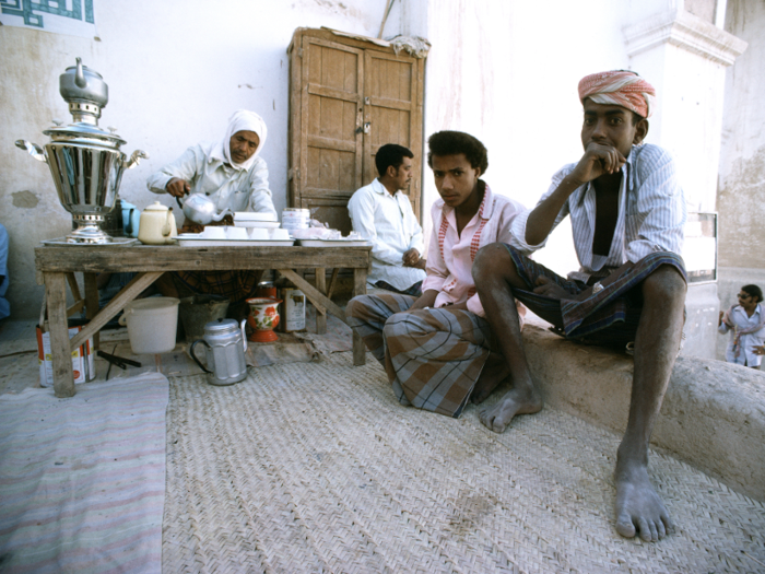 "Village men slammed down dominoes under the dwindling light of the evening sun and sipped glasses of sweet, scalding tea," Downey wrote.