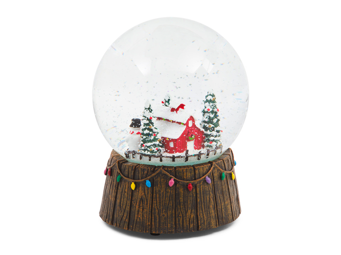 A snow globe that also plays music when you wind it up