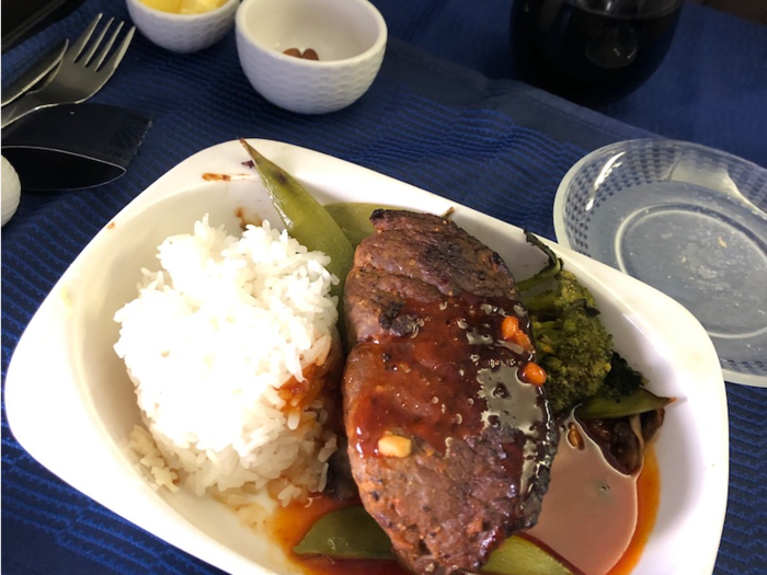 When it was time for the main course, I switched to red wine to pair well with the beef short rib entree.