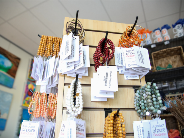 Through it, residents can sell handcrafted goods, like jewelry, woodwork, ironwork, and other items. Residents receive 100% of the profit from the sales of the goods they craft.