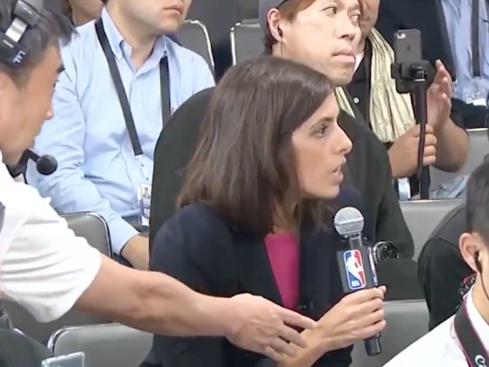 On October 10, a reporter for CNN was cut off from asking a question to NBA athletes about the conflict.