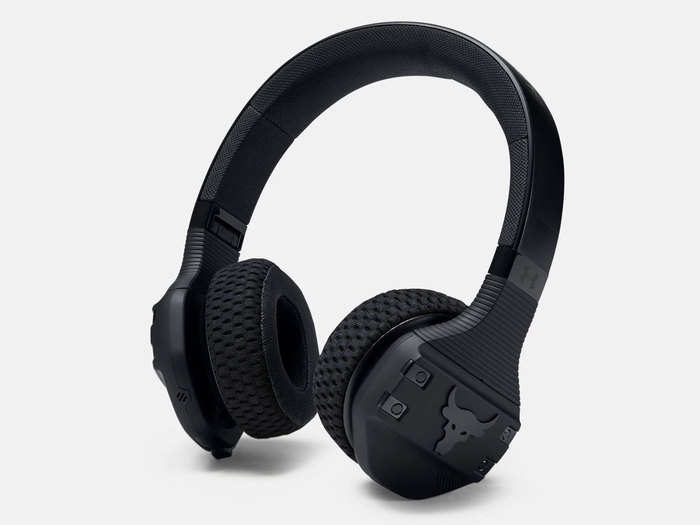 Wireless headphones with perforated, removable pads