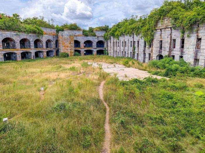 The fort was designed to hold two levels of canons — 28 canons on each level ...