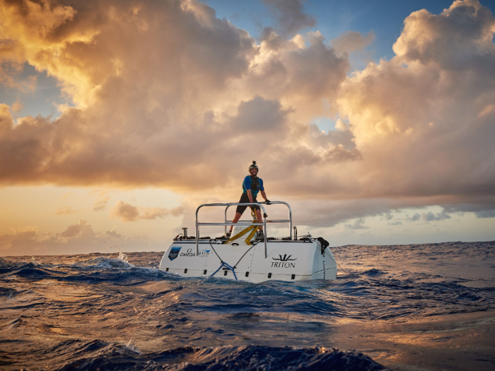 The dive was part of a $48 million attempt to dive to the deepest point in five oceans, which he