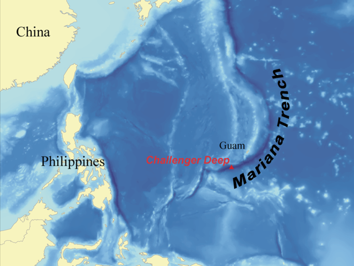 Challenger Deep is a trough on the Mariana trench, which is the deepest part of the world