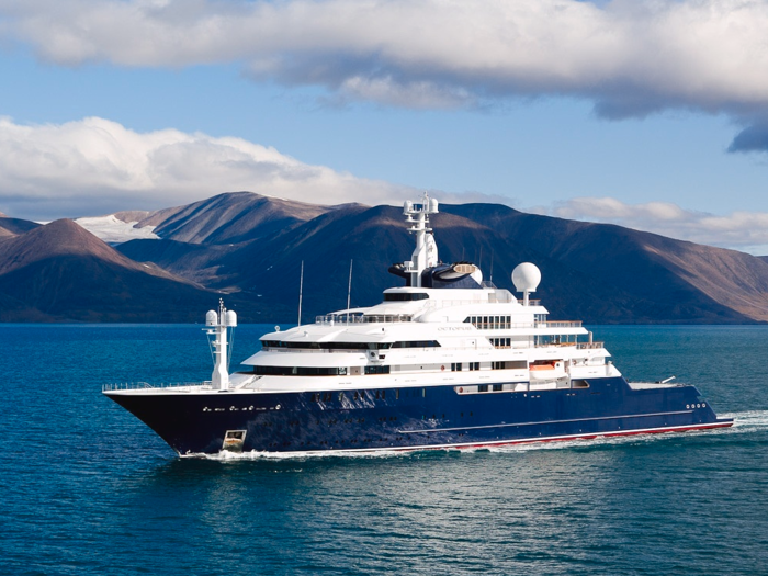 Octopus is "one of the most well-traveled yachts in the global fleet," according to Burgess.