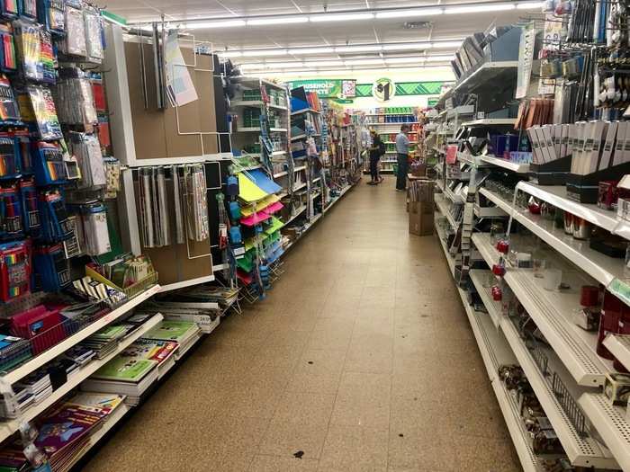 ... and most of the aisles looked as organized and clear as this one.