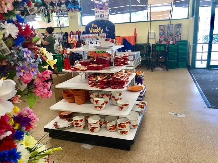 We found the same white display table at the front of the store, but it was nicely stocked with different seasonal items.