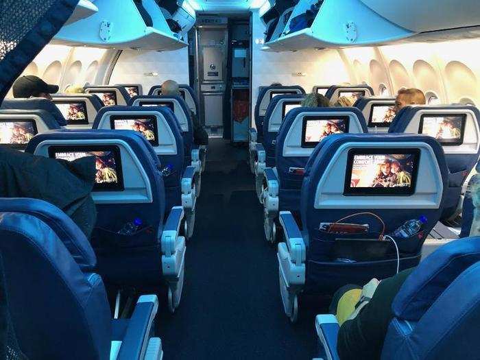 The Delta 757 Comfort-Plus cabin in Iceland