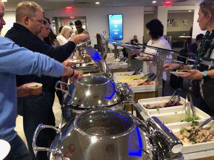 The buffet area was overrun and the food looked pretty unappealing, so we decided to head down to one of the restaurants instead.