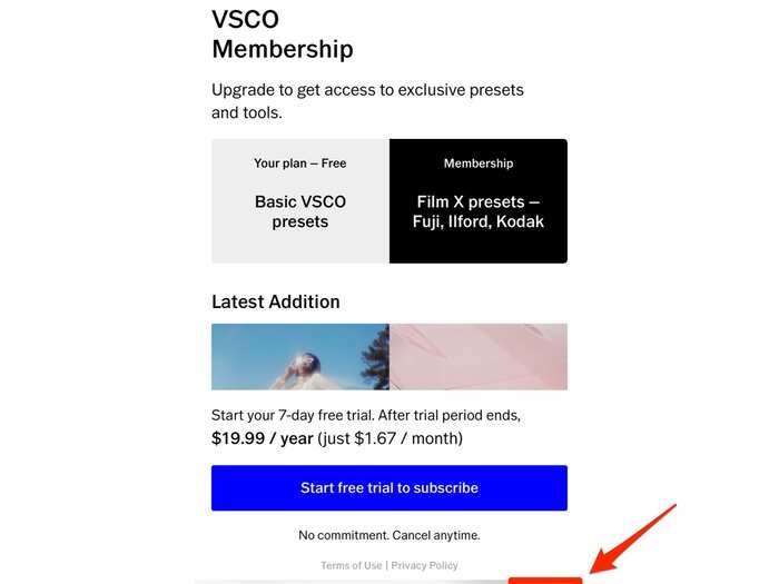 While using VSCO is free, there are some presets and features that are locked behind a paywall. For $20 a year, you can buy a VSCO membership to access additional preset filters, the ability to edit videos, and more. If you