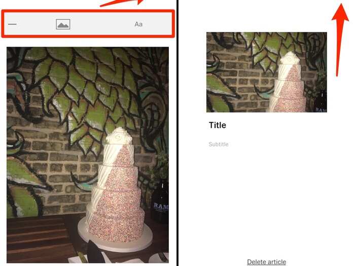 In addition to editing each photo with filters and presets, you can also easily choose to add text before and after photos in the entry. Publishing a Journal works the same way as publishing a photo: Click the checkmark in the top-right corner.