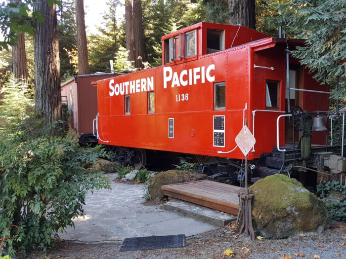 5. For train enthusiasts, check out this caboose outside of Cupertino.