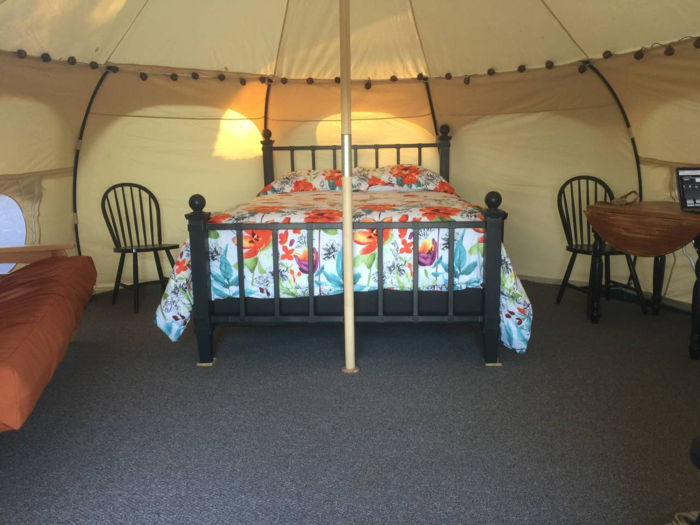 This yurt is the ideal spot for "glamping" on the outer edges Silicon Valley.