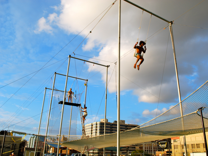 Brin also reportedly spends money on private trapeze lessons.