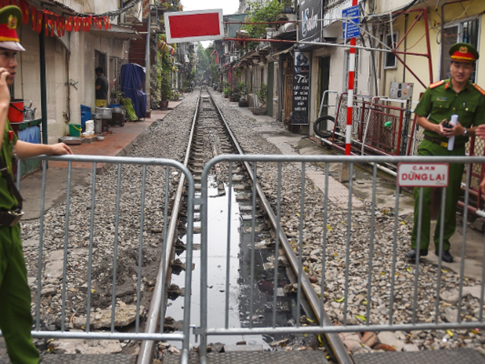 Along with the cafe closure demands, authorities have put up barriers to block the walking paths.