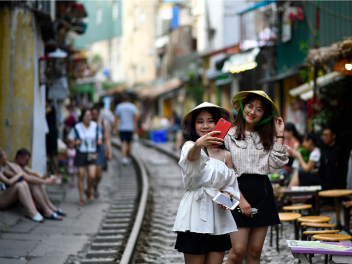 There was even a cafe along the tracks named after the attraction: “Hanoi Rail Track Café.”