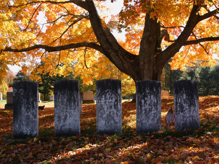 Cemetery worker