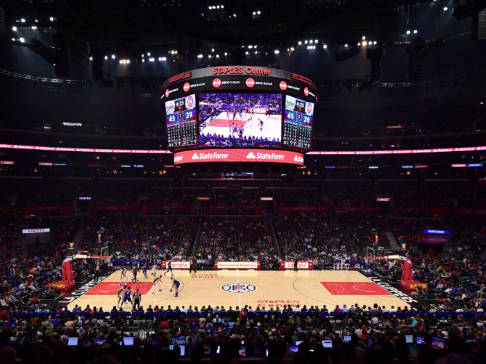 2. Staples Center — Los Angeles Lakers and Los Angeles Clippers