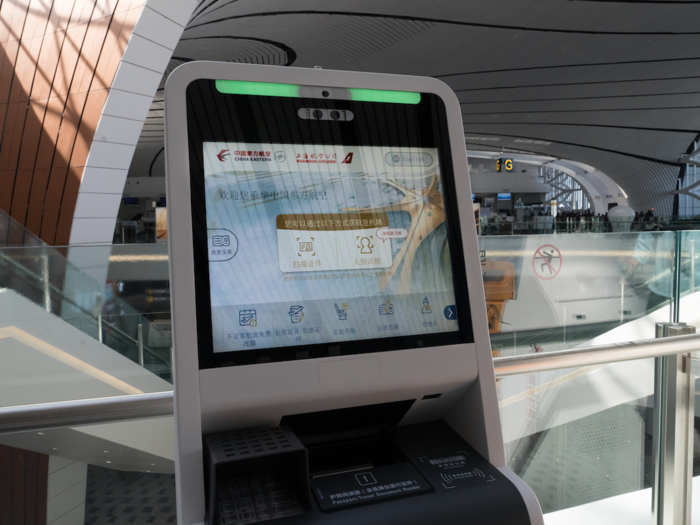 This is meant to speed up security checks later on — instead of showing your passport and boarding card, the automated gates will recognize your face and let you through within three seconds.