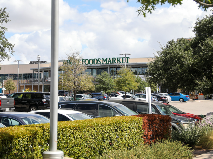 Near the new towers where VRBO, Facebook, and Amazon will move in is a Whole Foods. The pricey, health-conscious chain, acquired by Amazon in 2017, is the only grocery store in the Domain. Though an H-E-B — a beloved and more affordable Texan store — isn