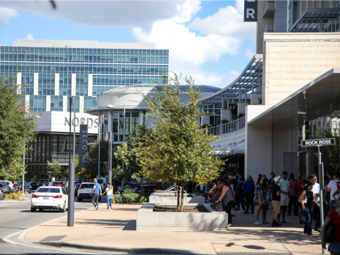 The shopping center eventually grew and surrounded the plant, but the Domain project as it