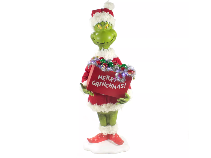 A small Grinch statue that tells his story