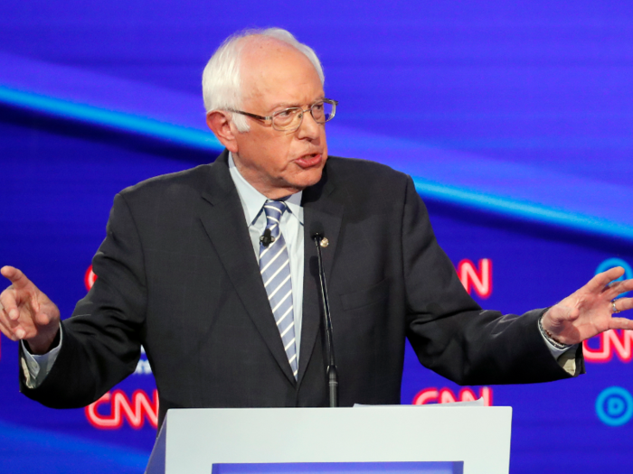 Bernie Sanders "absolutely" supports breaking up big tech companies.