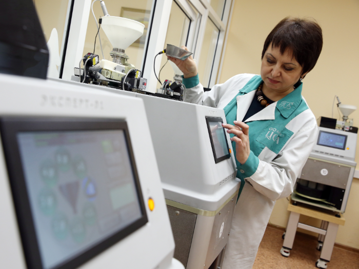 The smaller stones go into machines that sift them through holes of varying diameters, sorting them into nine different size groups.