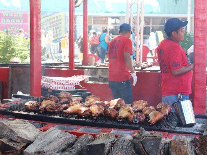 The fare at the fair included local delicacies like turkey legs ...