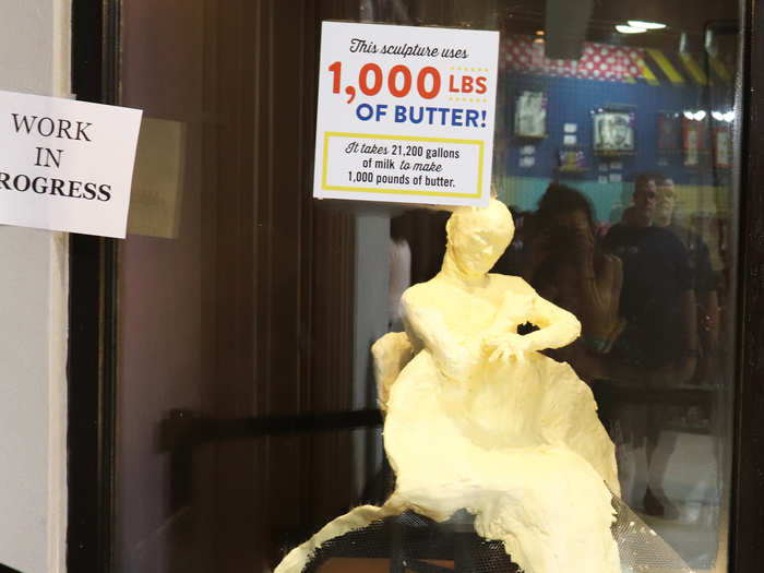 My main incentive for visiting the fair was to see butter sculpting. Unfortunately, it was a huge disappointment.