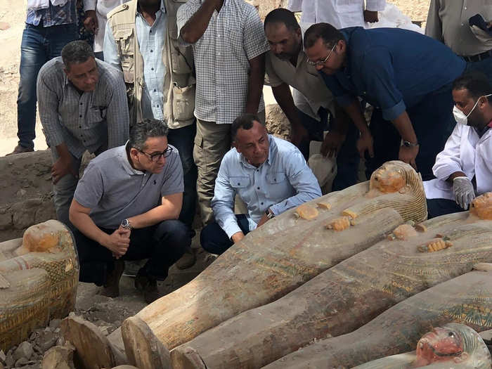 Based on the engravings and inscriptions, archaeologists think the coffins were for children and priests ⁠— both men and women.