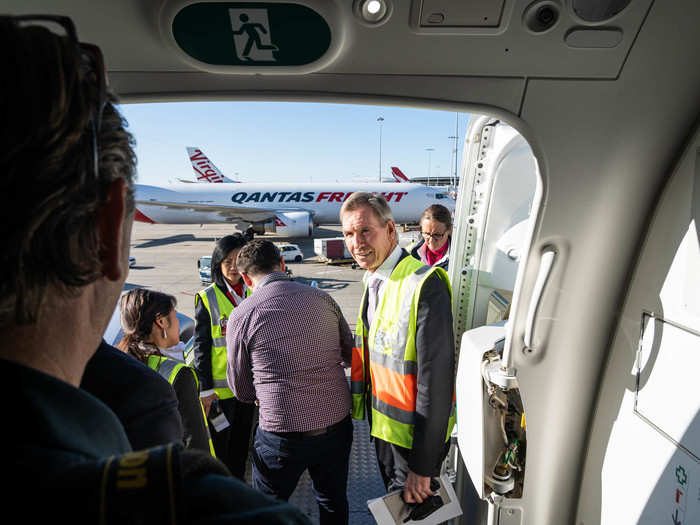 We landed at 7:43 a.m. Sydney time, 19 hours and 16 minutes after leaving the runway 31L at JFK.