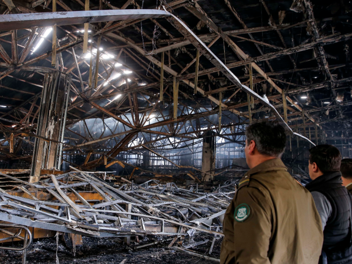 The first deaths related to the protests were reported Sunday. Santiago