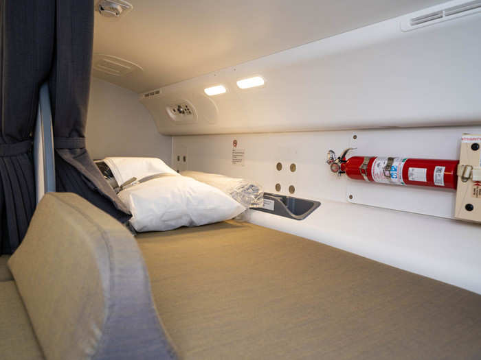 The beds are a bit wider, since there are only two of them. “Sometimes, I sleep better on the long-haul flights than I do at home,” Captain Sean Golding, the lead pilot on the research flight, told Business Insider.