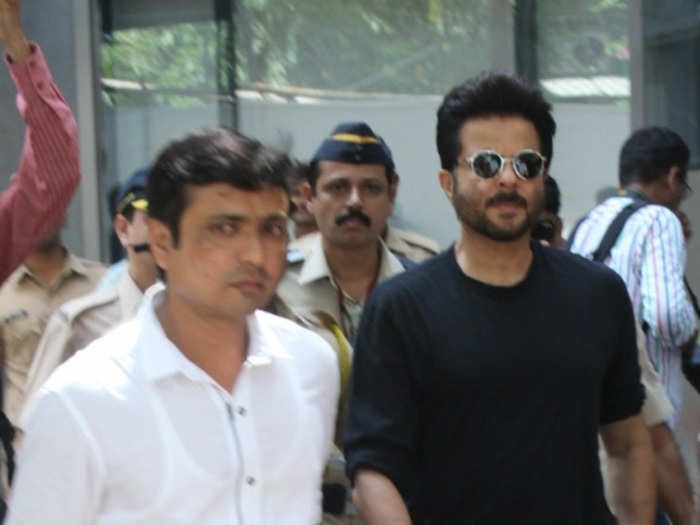 Anil Kapoor was also spotted at a Juhu polling booth after voting.