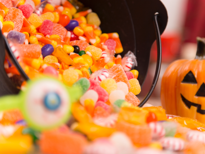 Vox estimated that 300,000 tons of candy are sold during the Halloween season. In other words, "six Titanics