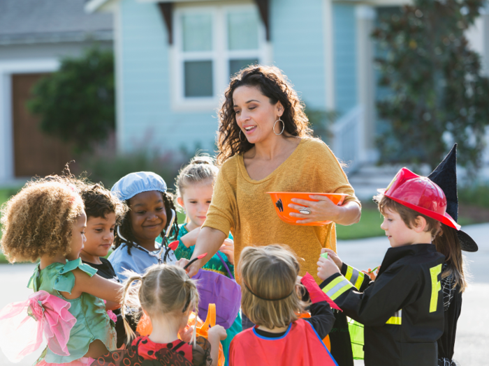 That means about half of the entire US population is predicted to buy candy for Halloween this year.