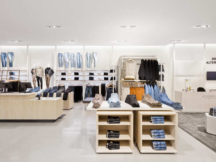 The denim collection is on the fourth floor, housing 6,000 pairs of jeans in 160 styles.