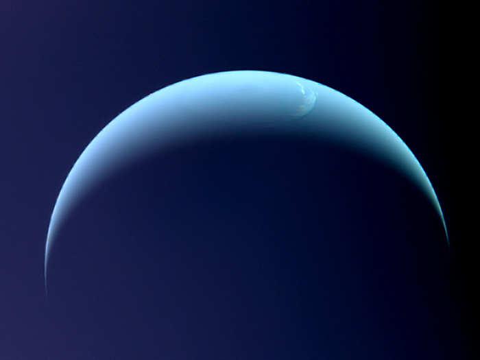 In 1989, Voyager 2 visited Neptune in the cold darkness of the solar system