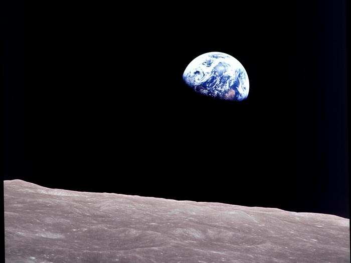 The famous "Earthrise" photo revealed an entirely new perspective of Earth. Apollo 8 astronaut William Anders snapped it as his team became the first people to circle the moon in 1968.