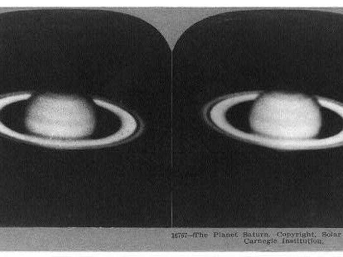 Saturn and its rings also made for a pretty picture, as in these telescope images from 1916.