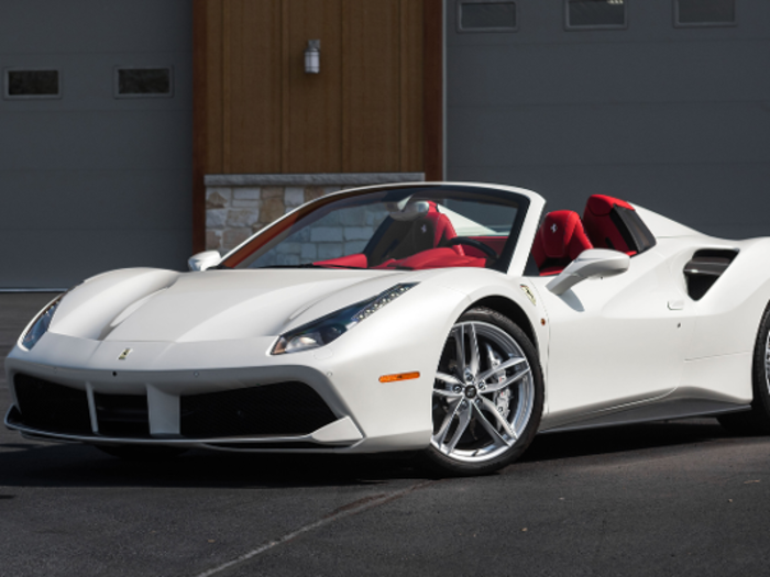 Fux had this 2016 Ferrari 488 Spider custom handcrafted for him, including a special order for the white exterior, Rosso Ferrari leather interior, and Filo Speciale Bianco stitching.