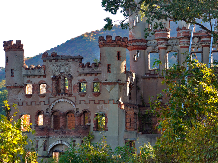 A history of accidental explosions and weather damage at Bannerman Castle have left it in this decrepit state.