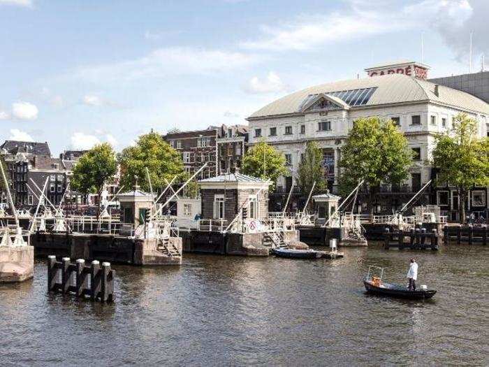 Starting rates for the hotels fall between $133 and $1,050 per night. Amstelschutsluis, located on the Amstel River and accessible only by boat, is at the top of the range. Guests have access to a private captain, who is available around the clock to sail them to shore.