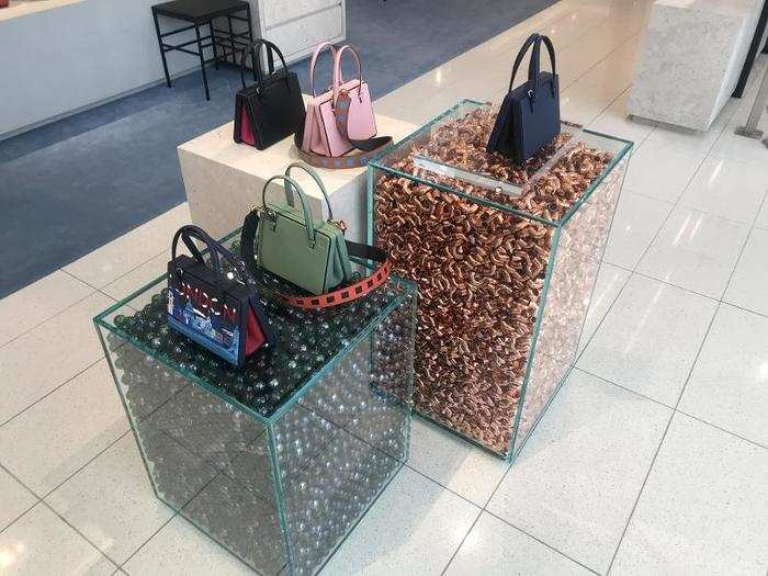 Here were even more handbags.