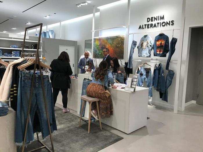 There was also a full area dedicated to denim alterations, where you can also customize your clothing, just like in the shoe department.