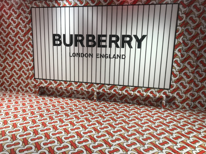 Then I headed up the stairs directly above the Nike shop to the Burberry pop-up.